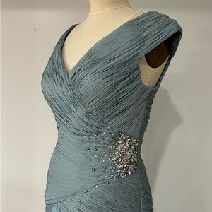 Blue JOVANI Evening Gown with Shawl NWT